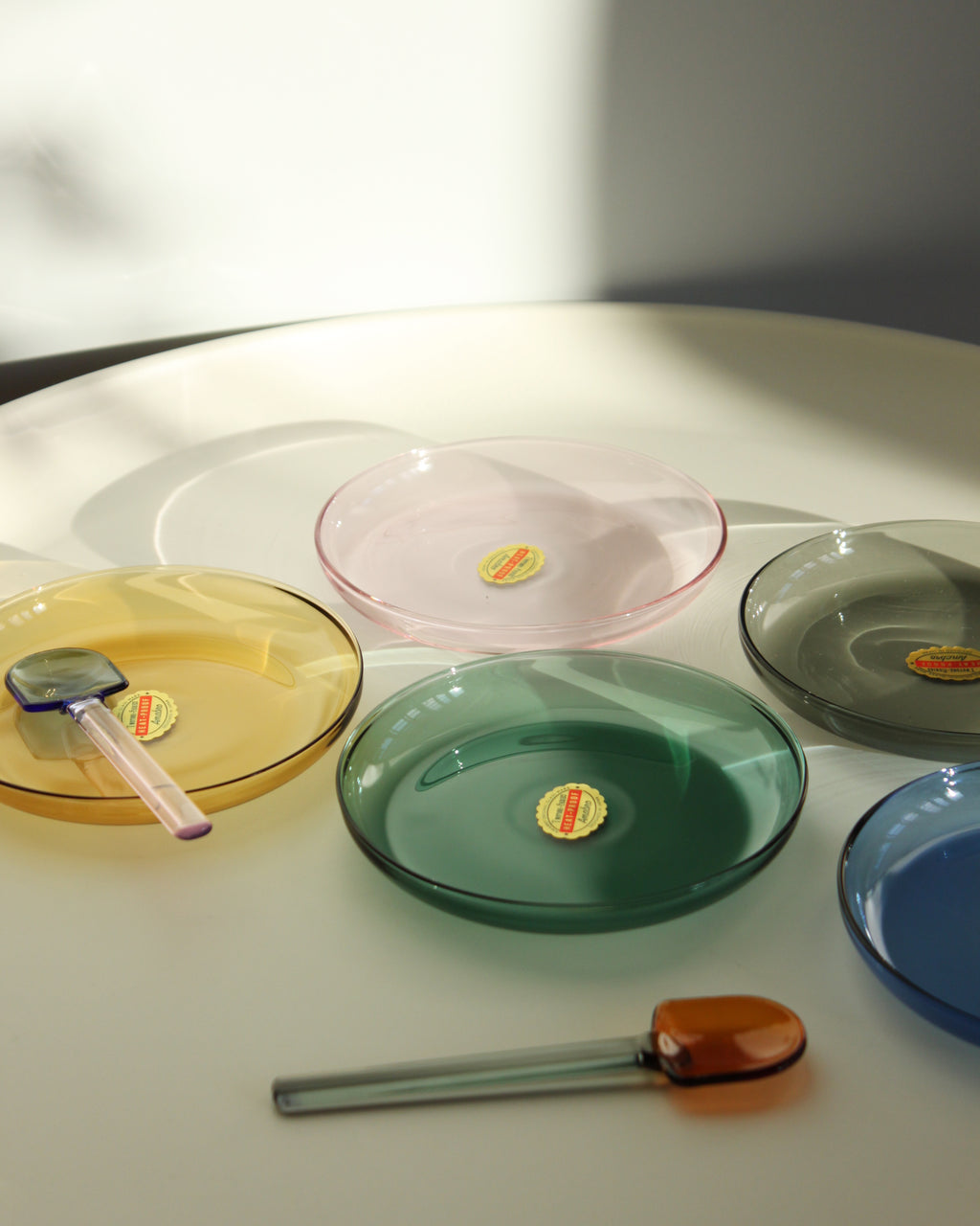 耐熱玻璃 點心盤 多色 玻璃盤