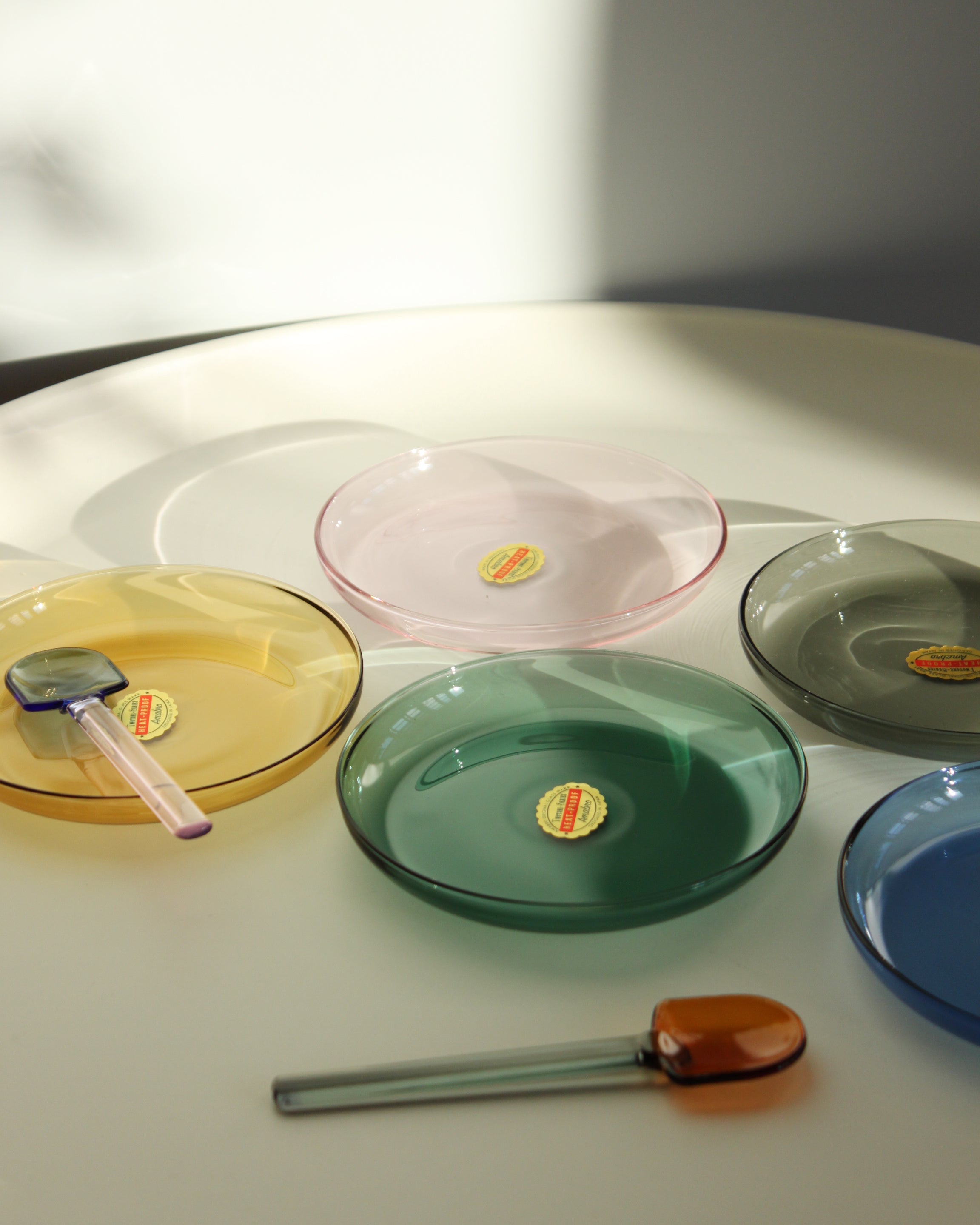 耐熱玻璃 點心盤 多色 玻璃盤