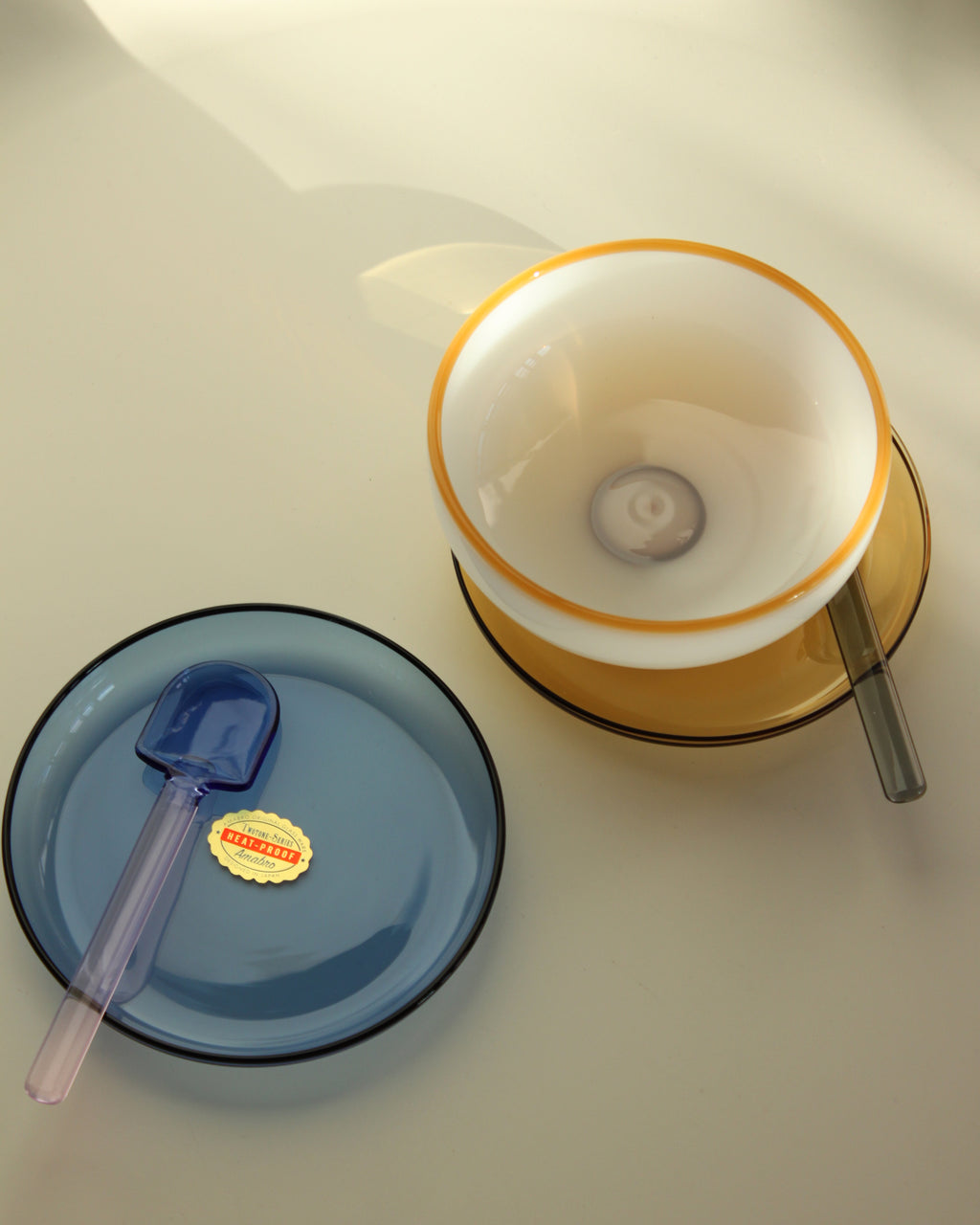 耐熱玻璃 點心盤 多色 玻璃盤