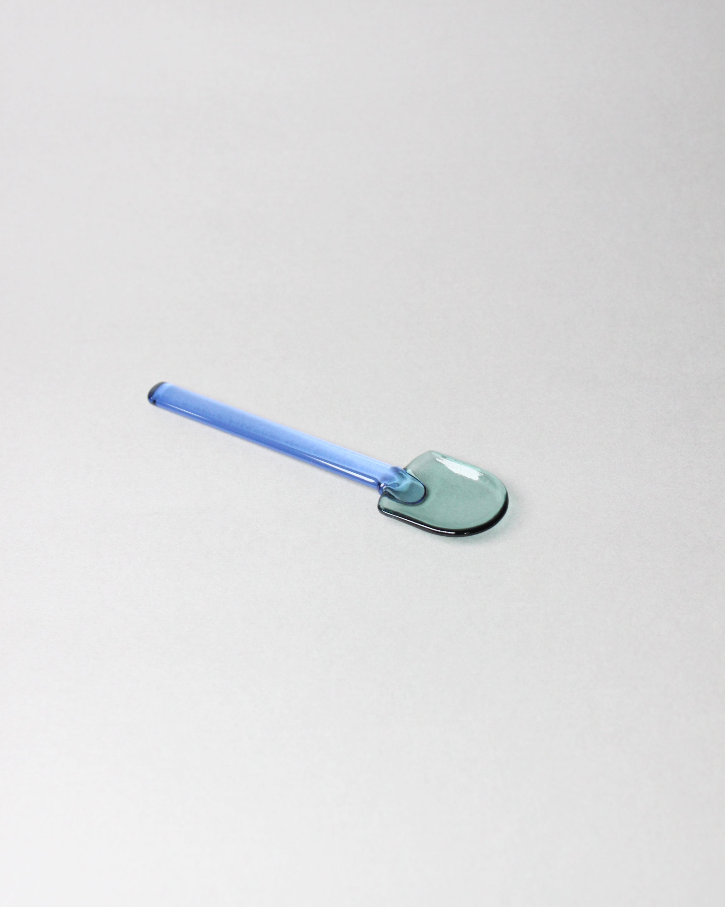 點心匙 玻璃湯匙 日本工藝 藍色